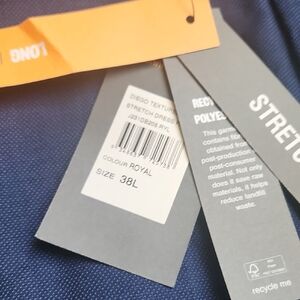 Johnny Bigg Men's Navy Stretch Dress Pants Size 38x34